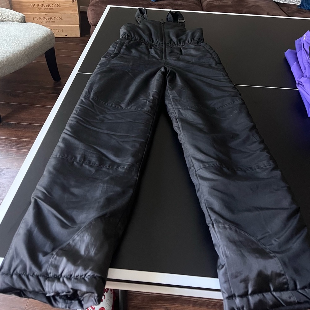 Black Snow Bib Overalls